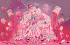 Yami Kawaii Art, Candy Gore, Ahri Wallpaper, Pastel Gore, Dark Kawaii, Pastel Goth Art, Goth Art, 영감을 주는 캐릭터