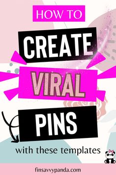 the text how to create virtual pins with these templates is in pink and black