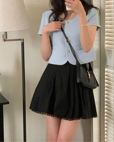 Credits to the real owner Casual Day Outfits, Korean Girl Fashion, One Clothing, Instagrammer, Feminine Outfit, Fashion Design Clothes, Korean Outfits, Casual Style Outfits, Classy Outfits