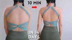 the back of a woman's bra showing how to measure her waist and shoulders