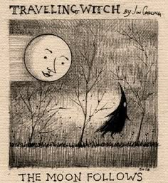 an old book cover with the title traveling witch by j m brown, written in black and