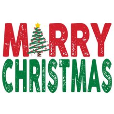 merry christmas tree with stars and grungy lettering on white background, eps file