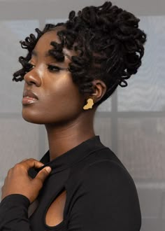 Maridadi African Map Post Earrings (Gold) Microlocs Styles Updo, Photoshoot With Locs, Curly Loc Bun, Bridal Loc Styles, Loc Low Bun Styles, Loc Styles For Wedding Brides, Loc Styles For Wedding, Professional Loc Styles For Women, Low Tension Loc Styles