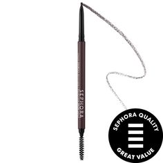 A retractable waterproof pencil with an ultra-fine tip that creates hair-like strokes for precise definition and long-lasting, natural-looking brows.What Else You Need to Know: This brow pencil is great for filling in sparse areas, creating shape, and mimicking the look of actual brow hair. It is available in a range of natural-looking colors, and the long-wearing formula stays put and won’t smudge. A spoolie brush is also included so you can blend the product throughout your brows.Clinical Resu Spoolie Brush, Brow Pencil, Sephora Collection, Eye Pencil, Brow Pencils, Eyebrow Pencil, Medium Brown, Sephora, Crayon