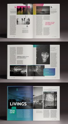 Gradient Magazine Template InDesign. 32 Pages. Letter Size and A4 Size. Magazine Layout