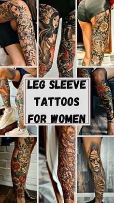 Tattoos Leg, Leg Sleeve Tattoo, 3d Tattoos, Leg Sleeves, Sleeve Tattoos For Women, Leg Tattoos, Sleeve Tattoos, Tattoos For Women, Tattoos