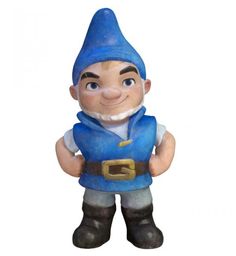 a small toy figurine with a blue outfit