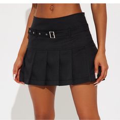 Ever Been Worn Both Has Tags Intact 2 For The Price Of 1 High Waisted Non Show Side Zipper Non Stretch 2 For 1, Side Zipper, Black Gray, Fashion Nova, Black And Grey, Womens Skirt, Women's Fashion, High Waisted, Zipper