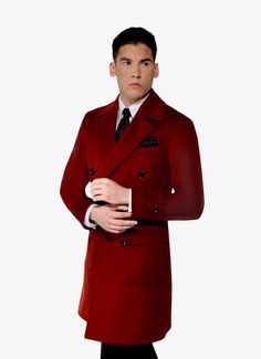 As seen in GQ Brace yourself for impact with the statement oxblood overcoat. Made for the gent who need never blend in with the crowd, this heard turning design will pair perfectly with your favorite two-piece. . . . Color: Oxblood red Design: Plain Blend: 90% Wool 10% Cashmere Red Overcoat, Overcoat Men, Oxblood Red, Brace Yourself, Red Design, Shoulder Shirts, Modern Man, Double Breasted Suit Jacket, Gq