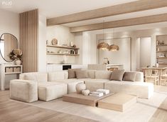 a living room filled with furniture and wooden floors