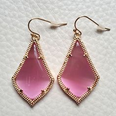 Light Pink Waterdrop Shaped Earrings With Gold Colored Hardware. 1.5 Inches In Length. Nwot Pink Nickel-free Drop Jewelry, Nickel-free Pink Drop Jewelry, Pink Drop Earrings With Ear Wire, Pink Hypoallergenic Drop Jewelry, Pink Hypoallergenic Teardrop Earrings, Trendy Pink Dangle Teardrop Earrings, Pink Teardrop Jewelry, Elegant Pink Nickel-free Teardrop Earrings, Trendy Pink Teardrop Earrings