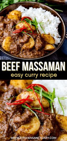 beef massaman curry recipe with white rice