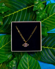 Note: Please allow all pre orders to process in 1 week. Thank you! All Pendant Necklaces And Neck Chains Start At 16inches With A Gold Extender That Adjusts Up To 24inches. The Nazar Eye Is A Protection Piece That Is Meant To Bring You Good Luck And Protect You Against Envy And Negative Energy. 🧿✨ Nazar Charm Material: 14K Gold Filled Figaro Chain Material: Stainless Steel Gold Chain Pendant Necklace As Gift, Gold Pendant Chain Necklace As Gift, Gold Pendant Chain Necklace For Gift, Black Figaro Chain Necklace As Gift, Black Figaro Chain Necklace For Gift, Black Figaro Chain Necklace Gift, Gold Plated Charm Necklace For Gift, Gold Plated Charm Necklace With Chain As Gift, Spiritual Style Chain Necklace As A Gift