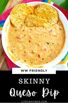 Low Point Easy Dinners, Take Out Inspired Dinner, Weight Watcher Friendly Desserts, Healthier Queso Dip, Ww Appetizers Parties, Healthy Queso Dip Easy, Ww Salty Snacks, Weight Watchers Queso Dip, Ww Queso Dip