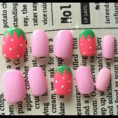 Cutecore Nails Short, Splatoon Nails, Strawberry Nail Art, Nails For Kids, Nail Fungus, Dream Nails