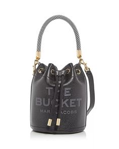 MARC JACOBS - The Leather Bucket Bag Chic Bucket Bag With Branded Hardware For Errands, Leather Bucket Bag, Leather Bucket, Online Bags, Marc Jacobs, Bucket Bag, Bags Handbags, Silver Tone, Shoulder Strap