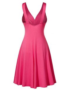 Women Elegant Pure Color Deep V-neck Dress Knee Length Backless Evening Dresses Sleeveless Slim Fit Pleated Dress Plus Size Stretch V-neck Halter Dress For Beach, Pink Sleeveless Dress With Sweetheart Neckline, Pink Sleeveless V-neck Dress For Spring, Pink Dresses With Sweetheart Neckline And Built-in Bra, Chic Pink Sleeveless Dress With Sweetheart Neckline, Elegant Stretch Halter Dress With V-neck, Beach Stretch V-neck Halter Dress, Pink V-neck Sleeveless Sundress, Summer V-neck Dress With Sweetheart Neckline