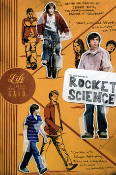 an advertisement for rock'n't science featuring young men walking and riding bikes