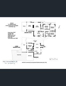 the floor plan for an apartment building with three floors and two stories, including one bedroom