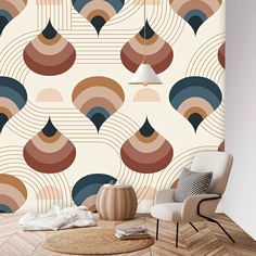 an abstract wallpaper design with geometric shapes