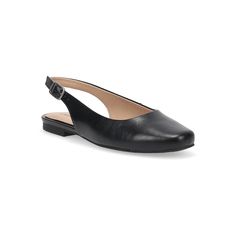 These Sonoma Goods For Life Gwestyn women's slingback flats offer sophisticated style. Click this FOOTWEAR GUIDE to find the perfect fit and more! These Sonoma Goods For Life Gwestyn women's slingback flats offer sophisticated style. Click this FOOTWEAR GUIDE to find the perfect fit and more! FEATURES Sophisticated style Durable rubber outsole Ankle buckle closure for a secure fitDETAILS Polyurethane upper and midsole Polyurethane, manmade lining TPR outsole Square toe Buckle closure EVA footbed 0.5-in. heel Spot clean Imported Size: 9.5. Color: Black. Gender: female. Age Group: adult. Formal Flat Slingback Pumps, Flat Slingback Pumps For Office, Elegant Flat Heel Everyday Sandals, Elegant Flat Heel Sandals For Everyday, Casual Slingback Slip-on Pumps For Work, Casual Slip-on Slingback Pumps For Work, Black Slingback Sandals For Everyday, Casual Slingback Sandals For Work, Everyday Closed Toe Slingback Sandals