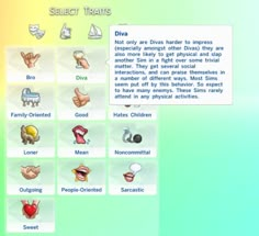 an interactive game showing the different types of objects in each language, including hands and fingers