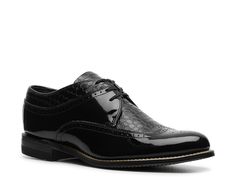 Stacy Adams-Dayton Wingtip Oxford Dressed up or dressed down, the Stacy Adams Dayton wingtip oxford ensures a stylish flourish at any event you attend. This leather tuxedo shoe features brogue details and contrast paneling. Black Wingtip Lace-up Shoes For Formal Occasions, Black Fitted Wingtip Lace-up Shoes, Party Lace-up Brogue Wingtip Shoes, Fitted Black Lace-up Shoes With Brogue Detailing, Black Formal Lace-up Shoes With Brogue Detailing, Fitted Black Wingtip Dress Shoes, Black Fitted Wingtip Dress Shoes, Black Wingtip Lace-up Formal Shoes, Elegant Black Wingtip Lace-up Shoes