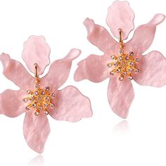 Brand New High Quality Color: Pink Size: 7.2cm/2.83"(L) X 6.1cm/2.41"(W), 21.5g (Pair) Anthropologie Sold Out Online! Nwot Bundle For A Discount: Add 3 Or More Items To Your Bundle And 15% Off Will Be Automatically Applied! Flower Statement Earrings, Anthropologie Jewelry, Earrings Color, Pink Flower, Statement Earrings, Pink Flowers, Medicine, Anthropologie, Jewelry Earrings