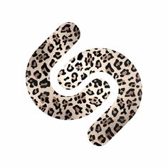 the letter s is made up of leopard print