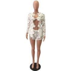 Nightclub Lace Long-sleeved Pants Suit Two-piece Long Sleeve Jumpsuits And Rompers For Summer, Summer Two-piece Long Sleeve Jumpsuits And Rompers, Two-piece Long Sleeve Jumpsuits For Summer, Long Sleeve Sets For Spring Night Out, Spring Long Sleeve Sets For Night Out, Elegant Two-piece Long Sleeve Sets For Night Out, Spring Night Out Long Sleeve Sets, Two-piece Set For Night Out With Long Sleeves, Fitted Long Sleeve Sets For Date Night