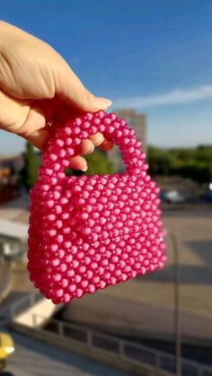 Trendy Pink Bag With Pearl Handle, Trendy Pink Shoulder Bag With Pearl Handle, Small Pink Elegant Bag, Small Elegant Pink Bag, Summer Pink Beaded Bag, Pink Bags With Pearl Handle For Daily Use, Pink Party Bag With Pearl Handle, Pink Bag With Pearl Handle For Daily Use, Everyday Pink Beaded Bag