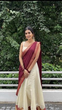 Onam Dress Ideas, Kerala Half Saree, Kerala Traditional Dress, Onam Outfits Ideas, Onam Dress, Onam Outfits, Kerala Saree Blouse Designs, Indian Dress Up, Simple Lehenga