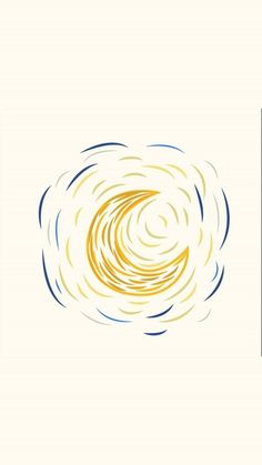 an image of a yellow and blue swirl on a white background