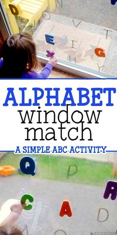 the alphabet window match is an easy activity for toddlers to practice letters and numbers