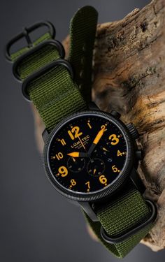 Stylish Watches Men, Green Watch, Mens Fashion Watches, Fabric Strap, Military Watches, Stylish Watches