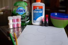 the supplies needed to make this diy dishwasher detergent are displayed on a table