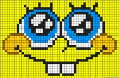 a pixellated image of a yellow and blue smiley face with glasses on it's eyes