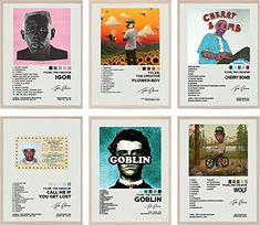 six different posters with the names and pictures of famous people on them, each featuring an individual's face