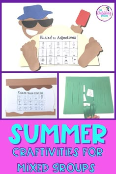 Summer Crafts for Speech Mixed Groups Therapy Crafts, Speech Crafts, Speech Therapy Crafts, Preschool Speech Therapy, School Speech Therapy, Slp Activities, Articulation Therapy