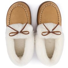 PRICES MAY VARY. This moccasin style slipper lined with plush faux fur (vegan) will keep your feet warm and comfortable. Memory foam footbed conforms to the contours of your feet for pillow-like comfort; features moderate arch support for stability and balance. Rubber outsole makes this slipper versatile for indoor and outdoor use, so you can step anywhere from bedroom outside the house without switching shoes. Waterproof bottom and machine washable fabric make these easy to clean; simply throw Moccasins Style, Support Team, Arch Support, Womens Slippers, Moccasins, Memory Foam, The House, Faux Fur, Slippers