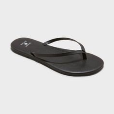 Women's Cali Flip Flop Sandals - Shade & Shore™ Black 5 Adjustable Black Flip Flops For Summer, Lightweight Synthetic Summer Flip Flops, Adjustable Lightweight Summer Flip Flops, Adjustable Lightweight Flip Flops For The Beach, Lightweight Sandals For Poolside And Summer, Summer Synthetic Flip Flops For Poolside, Black Sandals For Spring Poolside, Adjustable Lightweight Flip Flops For Beach Season, Adjustable Lightweight Beach Flip Flops