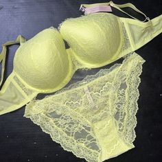 Beautiful Nwt Victoria&Apos;S Secret Set, Includes:38ddd Lightly Lined Bra+Xl Panty Gorgeous Set!!Extremely Rare!!!! !! The Set Is Perfect As A Gift!!! Very Pretty!!! Dear Buyers, Also Pls, Ask Questions Before Buying Please!I&Apos;Ll Be Happy To Answer Them ))) All Sales R Final, So No Returns Please. Check Out My Other Vs Items. * I&Apos; M Aiming At Getting A 100% Positive Rating, So Please Make Sure You Leave 5 Stars After You Receive Your Beautiful Items))) I Will Do The Same For You! I Do Front Clasp Bra, Victorias Secret Set, Balconet Bra, Black Lace Corset, Convertible Bra, Strappy Bra, Beautiful Items, Corset Lingerie, Yellow Lace