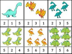 an image of counting numbers with dinosaurs