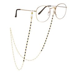 PRICES MAY VARY. Anti-slip Buckles/Adjustable Loops: This gold eyeglass chain both ends have adjustable loops with metal coils. Easy to install and remove. The anti-slip silica gel buckles can prevent the glasses falling down. Will never lose your glasses again. Mufti-functional Chain: The classic golden color matches most kinds of glasses. Not only they can be a eyeglass chain, but also a fashionably decorative necklace chain. Remove the silica gel ends, it is a stylish necklace. You can easily Elegant Gold Glasses Chains For Formal Events, Elegant Clear Glasses Chains With Adjustable Chain, Elegant Adjustable Clear Glasses Chains, Elegant Clear Adjustable Glasses Chains, Elegant Black Metal Glasses Chains, Adjustable Gold Glass Chain For Glasses, Gold Adjustable Single Strand Glasses Chain, Black Metal Glasses Chains With Adjustable Chain, Black Metal Glasses Chain With Adjustable Length