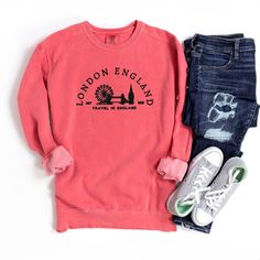 Looking for a cute versatile top to wear? Make sure to grab one of our Graphic Sweatshirts! This soft and comfortable shirt is the perfect top for any outfit. It can be paired with biker shorts, Jeans, or the classic stay at home sweats! This sweatshirt is true-to-size, so be sure to order your regular size! If you are looking for a more oversized look, make sure to size up. Shipt Shopper, Shorts Jeans, Stay At Home, Biker Shorts, London England, Online Purchase, Sleeve Styles, Fitness Fashion, Fabric Weights