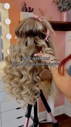 Volume Bridal Hair, Bridal Hair Styling, Bridal Hair Tutorial, Glam Waves, Updo Tutorial, Bridal Styling, Bridal Games, Hollywood Waves, Hairstyle Inspiration