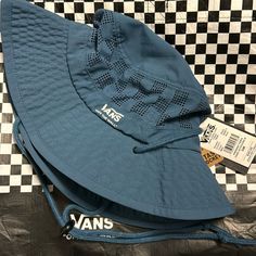 Vans Outdoors Boonie Nylon Bucket Hat. Water Resistant Moisture Wicking Material With A Built In Stash Pocket. No Longer Sold By Vans. Will Ship Same Or Next Day, Brand New With Tags, Exactly As Shown. I Have Two Size S/M And One Size L/Xl So Please Get Them While You Can. Message With Any Questions And Bundle Items From My Closet For A Greater Discount! New To Poshmark? Use Invite Code- Dunn_dealz For $10 Off Your First Order! For All Day Fun In The Sun Or In The Water, The Vans Outdoors Boonie Blue Visor Bucket Hat For Outdoor, Blue Bucket Hat With Visor For Outdoor, Blue Outdoor Bucket Hat With Upf 50+, Blue Casual Bucket Hat For Travel, Casual Nylon Bucket Hat For Beach, Wide Brim Blue Bucket Hat For Outdoor, Blue Wide Brim Bucket Hat For Outdoor, Casual Blue Bucket Hat For Travel, Blue Bucket Hat For Outdoor Spring Activities