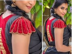 Blouse Fancy Sleeves Design, Blose Desines, Hand Sleeves Design For Blouse, Hand Blouse Designs, Hands Blouse Designs, Sleeves Design For Blouse, Designer Sleeves, Blouse Designs Catalogue