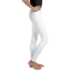 Whiter than Snow, Solid White Youth Leggings
These Solid White Leggings are incredibly flattering and a super versatile piece to add to your collection. As you know white is the easiest shade to style, you can wear these as a white on white outfit or pair it back with colors and prints.

Made to mould to your body and support your every move.

Made from highest quality material: the Gearbunch Solid White Youth Leggings are 100% handmade, squat proof, super soft and comfortable. 

Make these your White Stretch Tights, White Full Length Tight Tights, White Stretch Footless Tights, Casual Full-length White Tights, Casual White Full-length Tights, Casual Full Length White Tights, White Full Length Casual Tights, White Stretch Bottoms, Casual White Yoga Leggings