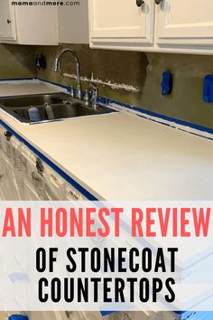 stonecoat countertop epoxy review Refinishing Countertops, Epoxy Kitchen Countertops, Epoxy Countertop Kitchens, Painting Countertops With Appliance Epoxy, Fx Poxy Countertops, Acrylic Countertops, Stonecoat Countertops Epoxy, Countertop Refinishing Kit